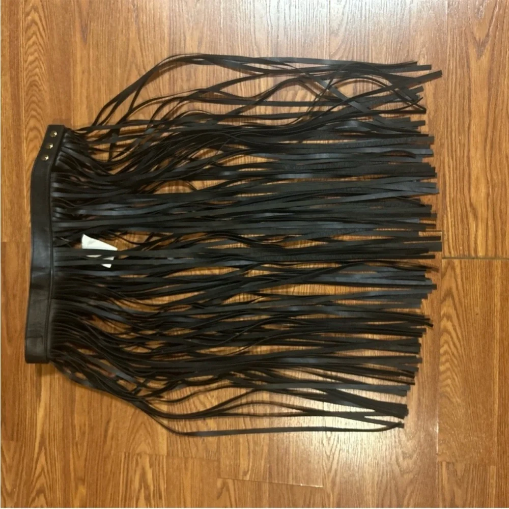 Black Fringe Skirt - Picture 2 of 6